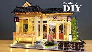 Korean-Style Hanok Café | DIY Miniature Dollhouse Crafts | Relaxing Satisfying Video