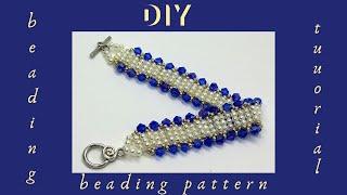 Bracelet pattern for beginner. Diy beaded bracelet.  Easy beading creations