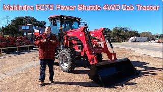 Stay Warm In Our Mahindra 6075 Power Shuttle 4WD Cab Tractor With Loader