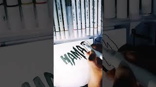 How To Draw 3d Water design Name HAMAD IKRAM /3D Drawing Art #leeeearts #short #shortyoutube #foryou