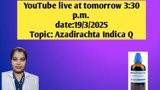 Ask with Arogyam homoeo clinic Live # Episode 34 Date 19/03/2025 Azadirachta Indica Q||Neem