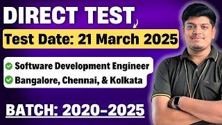 NY Direct Test Hiring | Test Date: 21 March 2025 | Off Campus Drive 2025, 2024, 2023-2020 BATCH