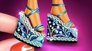 48 DIY Barbie Shoes / Doll hacks and crafts