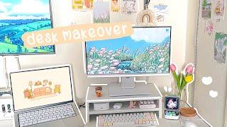 AESTHETIC DESK MAKEOVER | Pinterest & Korean Inspired | Decor & Stationery Haul