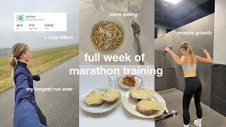 A week of marathon training | 26km run, eating, resting & strength training