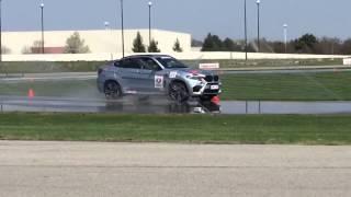 One Lap of America 2015 BMW X6 M Wet Skid Pad