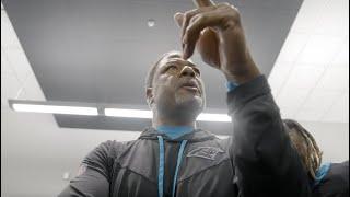 Go inside the locker room for Steve Wilks' victory speech after Atlanta win