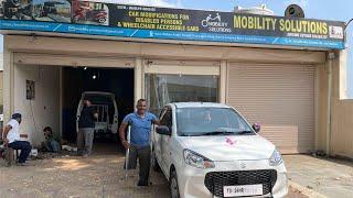 Hand Control Car Modifications for Physically Challenged. Alto K10 modified PWD DRIVING without LEGS