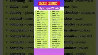 Synonym words in English #shorts #trending #youtubeshorts #education #learnenglish