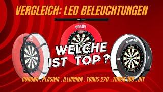 DARTS BELEUCHTUNG: 6x Modelle im Vergleich | Target, Winmau, One 80, Mission & DIY Surround