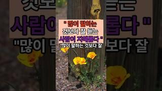 "많이 말하는 것보다 잘 듣는 사람이 지혜롭다"