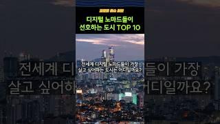 전세계 디지털 노마드들이 가장 선호하는 도시 TOP 10 #디지터노마드 #서울 #생활비 #노마드리스트