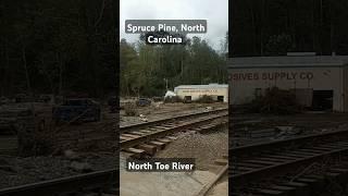 Catastrophic flood damage Spruce Pine North Carolina North Toe River #wnc #flooding #sprucepine