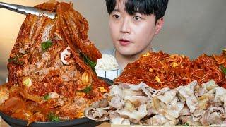 참치김치찜 대패삼겹살 매운잡채 요리 먹방 KIMCHI & SPICY NOODLES & PORK ASMR MUKBANG REAL SOUND EATING SHOW