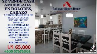 SE VENDE CASA AMUEBLADA EN DOLORES CARAZO, NICARAGUA