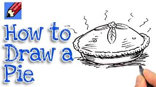 How to draw a pie Real Easy | Step by Step with Easy - Spoken Instructions