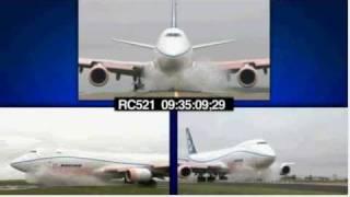 Boeing 747-8 makes a big splash!