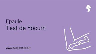 Epaule - Test de Yocum