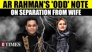 AR Rahman's First Statement On Separation From Wife; Internet Spots Something Bizarre | WATCH