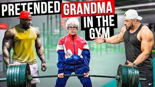 CRAZY GRANDMOTHER shocks PEOPLE in the gym Prank #1 | Aesthetics in Public