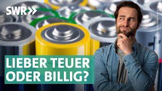 Batterien im Test: Alkali, Lithium, Akku – welche hält am längsten? | Marktcheck SWR