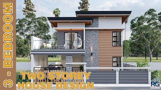 4-Bedroom Two Storey House Design with floow plan #home #architecture #design #home