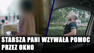 "Wołałam bo chciałam wyjść...". Starsza pani wzywała pomoc przez okno