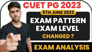 CUET PG 2023 - Exam Review | Exam Level Expalined - Change in Exam Pattern