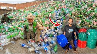 Process of Recycling Millions Plastic Bottles Scrap to Manufacturing Garden Pipe | Waste Recycling