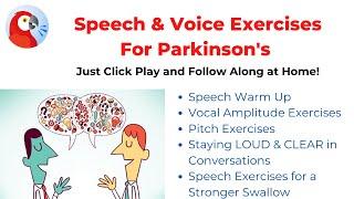 Parkinson's Speech, Voice & Swallow Workout - BEGINNER LEVEL