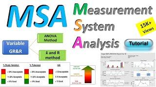 Measurement System Analysis (MSA) | MSA Gage R&R | Variable GR&R | Attribute Agreement Analysis