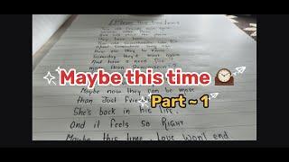 Maybe This Time ( part ~ 1 ) - Sarah Geronimo | Lyrics song - 113 | 2016 | Album: Maybe This Time