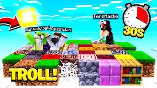 MASKE BİZİ TROLLÜYOR! (Ekipli) ft.OğuzAslan,TersMaske,BayTroll - RASTGELE SKYBLOCK