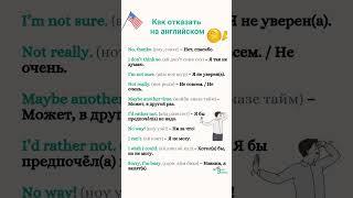 🫷🫸Как отказать на английском  ‍️