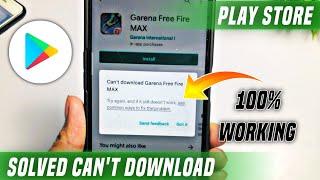  can't download apps from play store | how to solve can't download apps in play store | free fire