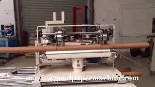 Automatic double knives toilet paper craft paper roll core making machine