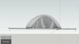 Taco bridge modelling in Sketchup.