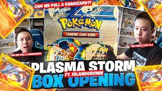 CAN WE PULL A CHARIZARD? | PLASMA STORM BOX OPENING WITH @IslandGrown11