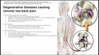 Degenerative diseases causing chronic low back pain