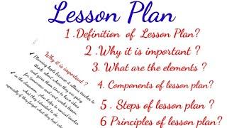 شرح درس lesson plan