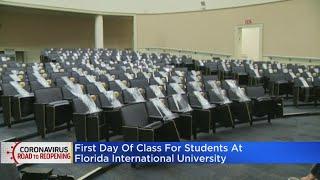 First Day Of Class For Students At Florida International University