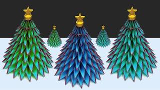 DIY Paper Christmas Tree  Christmas Tree Making Ideas  Christmas Decor Ideas 