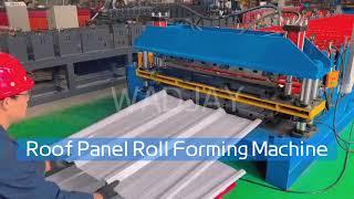 Metal Roof Panel Double Layer Roll Forming Machine Tr4 Tr5 Roofing Sheet Making Machine.
