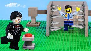 POLICE Stuck in Dangerous JIGSAW's Trap - Lego Horror Animation