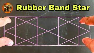 Rubber band star double triple stars tricks spider web origami looms band 橡皮筋教学星星