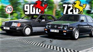 CURSA: GOLF 2 vs Mercedes in BeamNG.Drive