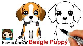 How to Draw a Beagle Puppy Dog Easy ️