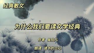 经典散文《为什么我们要读文学经典》，作者吴伯凡，精神滋养