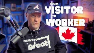 How do you convert a visitor visa to a work visa in Canada?