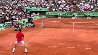 Roger Federer vs Novak Djokovic - Semi Finals Roland Garros 2011 - Backhand Winner [HD]